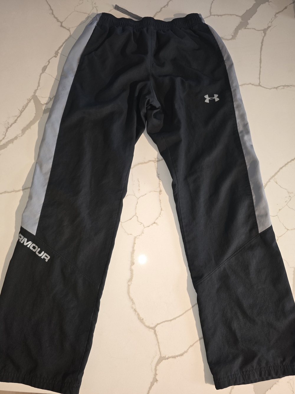 Under Armour Black Sweatpants with Gray Side Stripes